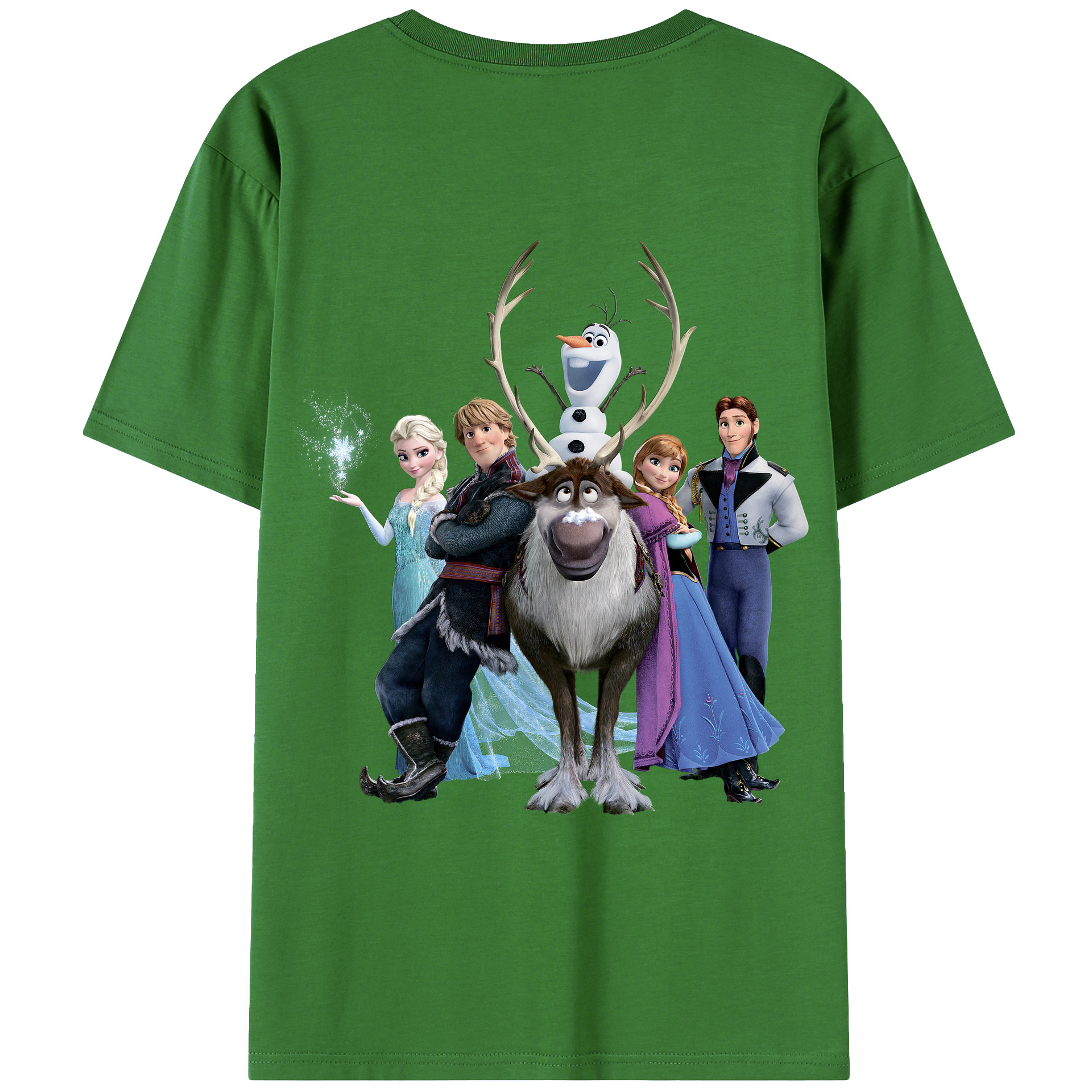 （画像用） アナと雪の女王 アンナ エルサ Frozen Anna Elsa レディース半袖Tシャツ(バックプリント)